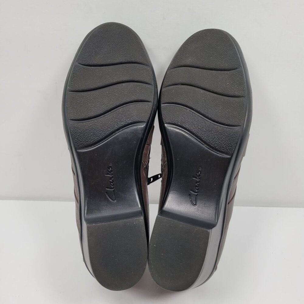 Clarks Collection Women's Brown Leather Slip On Shoes 15260 US Size 9.5M - Picture 7 of 8